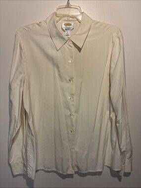 Talbots Cream Button-Down Blouse
